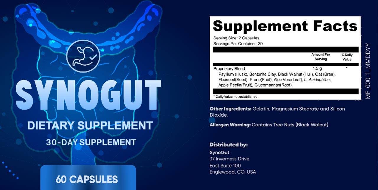 SynoGut healthy digestion supplement Facts